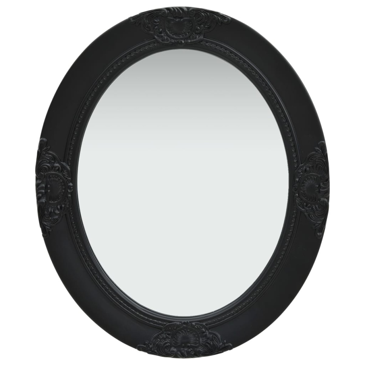 vidaXL Καθρέφτης Τοίχου με Μπαρόκ Στιλ Μαύρος 50 x 60 εκ.