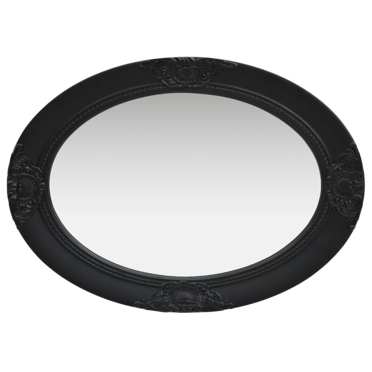 vidaXL Καθρέφτης Τοίχου με Μπαρόκ Στιλ Μαύρος 50 x 70 εκ.