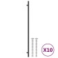 vidaXL Λαβές Ντουλαπιών 10 τεμ. Μαύρες 480 χιλ. από Ανοξείδωτο Ατσάλι