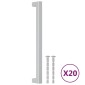 vidaXL Λαβές Ντουλαπιών 20 τεμ. Ασημί 224 χιλ. από Ανοξείδωτο Ατσάλι