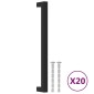 vidaXL Λαβές Ντουλαπιών 20 τεμ. Μαύρες 224 χιλ. από Ανοξείδωτο Ατσάλι