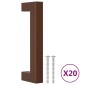vidaXL Λαβές Ντουλαπιών 20 τεμ. Μπρονζέ 96 χιλ. από Ανοξείδωτο Ατσάλι