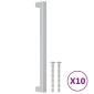 vidaXL Λαβές Ντουλαπιών 10 τεμ. Ασημί 224 χιλ. από Ανοξείδωτο Ατσάλι