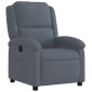 vidaXL Πολυθρόνα Ανακλινόμενη Ηλεκτρική Σκούρο Γκρι Βελούδινη