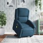 vidaXL Πολυθρόνα Μασάζ Ηλεκτρική Ανακλ. Μπλε Βελούδινη