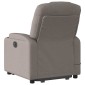 vidaXL Πολυθρόνα Μασάζ Ηλεκτρική Ανακλ.Taupe Υφασμάτινη