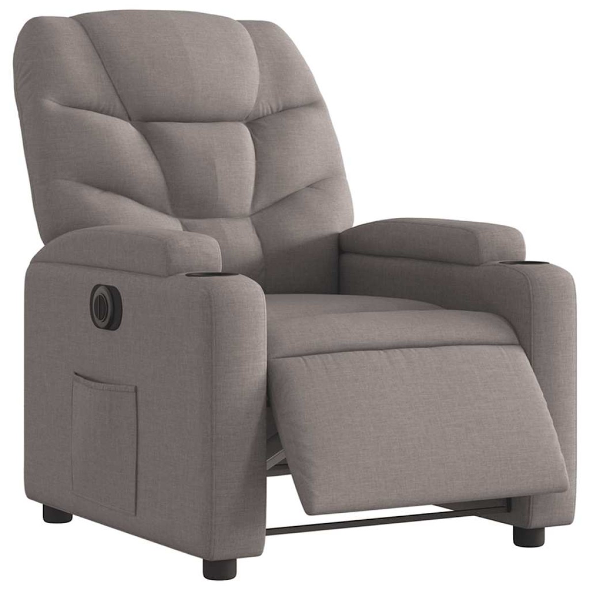 vidaXL Πολυθρόνα Ανακλινόμενη Ηλεκτρική Taupe Υφασμάτινη