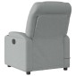 vidaXL Πολυθρόνα Μασάζ Ηλεκτρική με Ανάκλιση Ανοιχτό Γκρι Υφασμάτινη