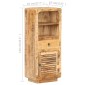 vidaXL Ντουλάπι με Συρτάρι/Ράφια 45x32x110 εκ. Ακατέργαστο Ξύλο Μάνγκο