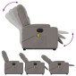 vidaXL Πολυθρόνα Μασάζ Ηλεκτρική Ανακλ.Taupe Υφασμάτινη
