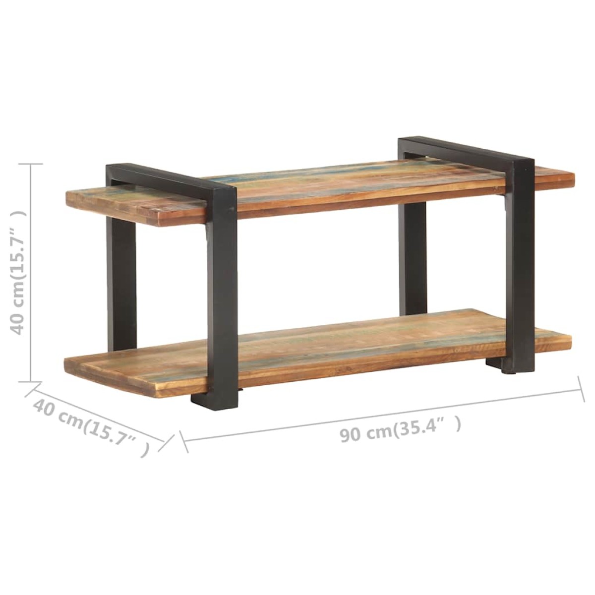 vidaXL Έπιπλο Τηλεόρασης 90 x 40 x 40 εκ. από Μασίφ Ανακυκλωμένο Ξύλο