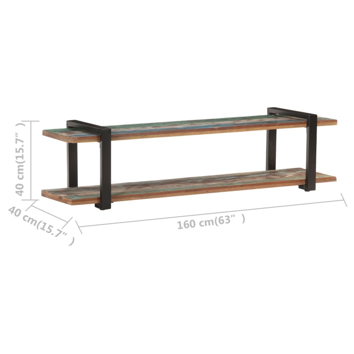 vidaXL Έπιπλο Τηλεόρασης 160 x 40 x 40 εκ. από Μασίφ Ανακυκλωμένο Ξύλο