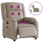 vidaXL Πολυθρόνα Μασάζ Ανακλ. Ηλεκτρική Καπουτσίνο από Συνθετικό Δέρμα