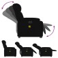 vidaXL Πολυθρόνα Μασάζ Ηλεκ. Ανακλινόμενη με Ανύψωση Μαύρη Υφασμάτινη