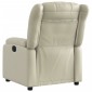 vidaXL Πολυθρόνα Ανακλινόμενη Ηλεκτρική Κρεμ από Συνθετικό Δέρμα