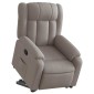 vidaXL Πολυθρόνα Ανακλινόμενη με Ανύψωση Χρώμα Taupe Υφασμάτινη