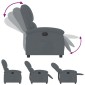 vidaXL Πολυθρόνα Ανακλινόμενη Σκούρο Γκρι Βελούδο