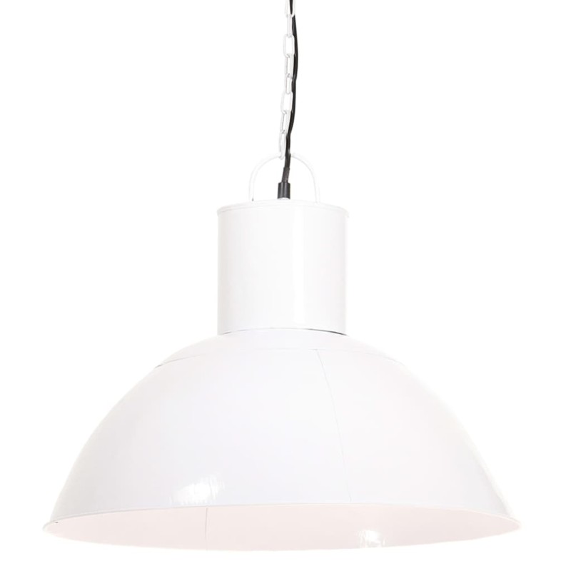 vidaXL Φωτιστικό Κρεμαστό Στρογγυλό 25 W Λευκό 48 εκ. Ε27