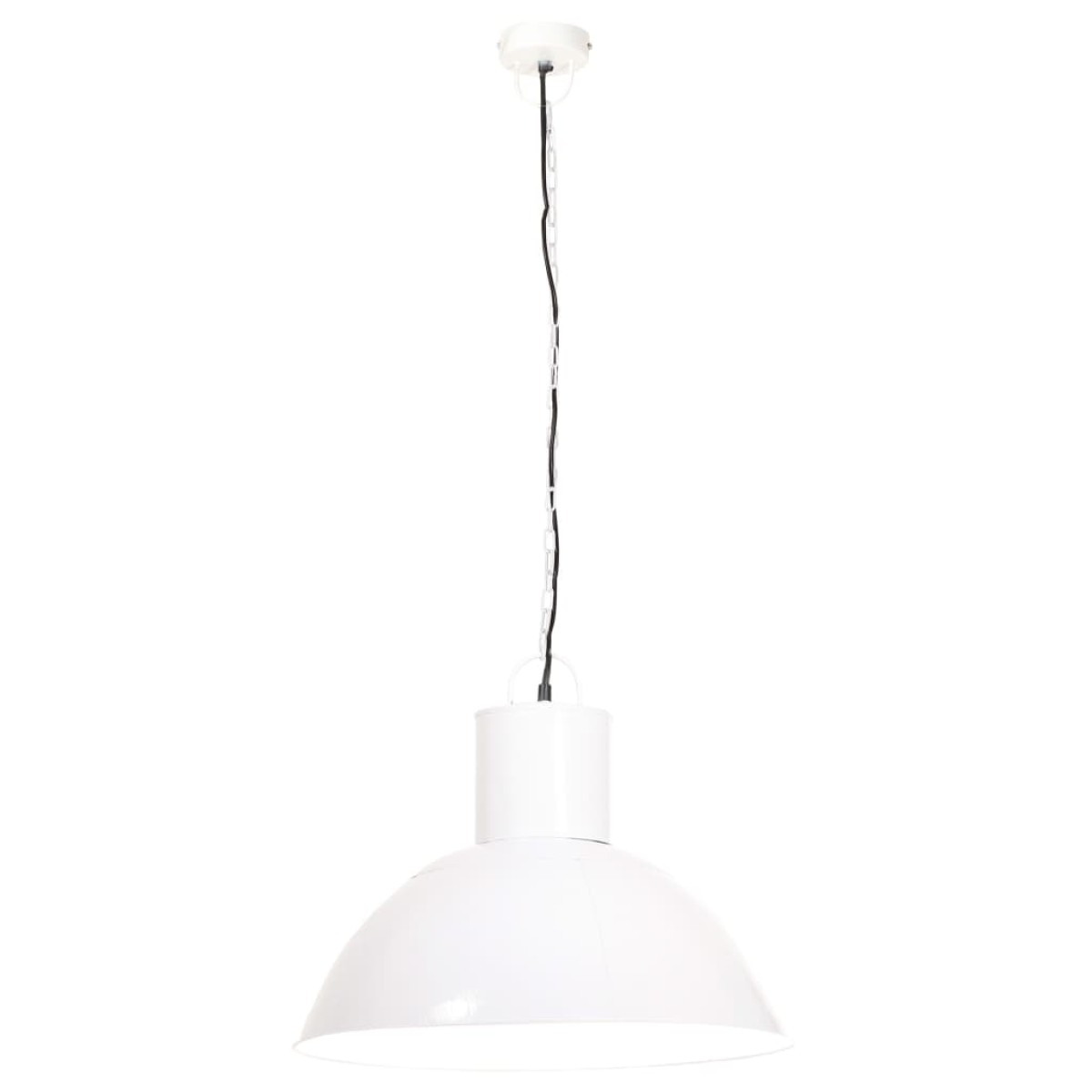 vidaXL Φωτιστικό Κρεμαστό Στρογγυλό 25 W Λευκό 48 εκ. Ε27
