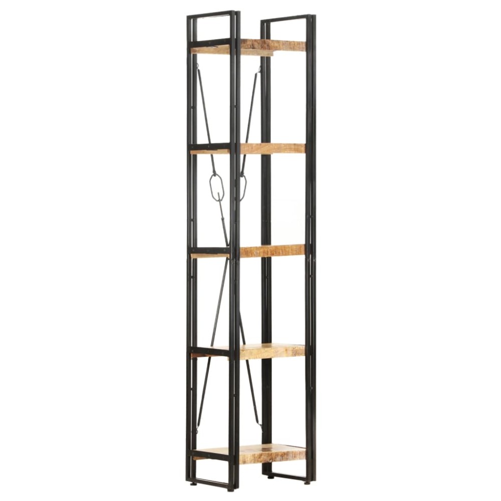 vidaXL Βιβλιοθήκη με 5 Επίπεδα 40 x 30 x 180 εκ. από Μασίφ Ξύλο Μάνγκο