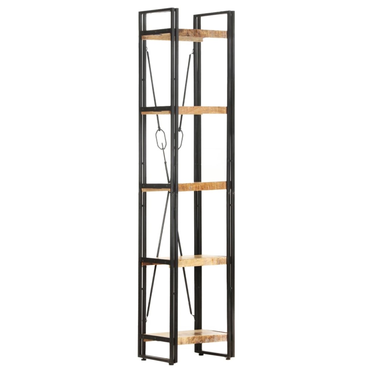vidaXL Βιβλιοθήκη με 5 Επίπεδα 40 x 30 x 180 εκ. από Μασίφ Ξύλο Μάνγκο