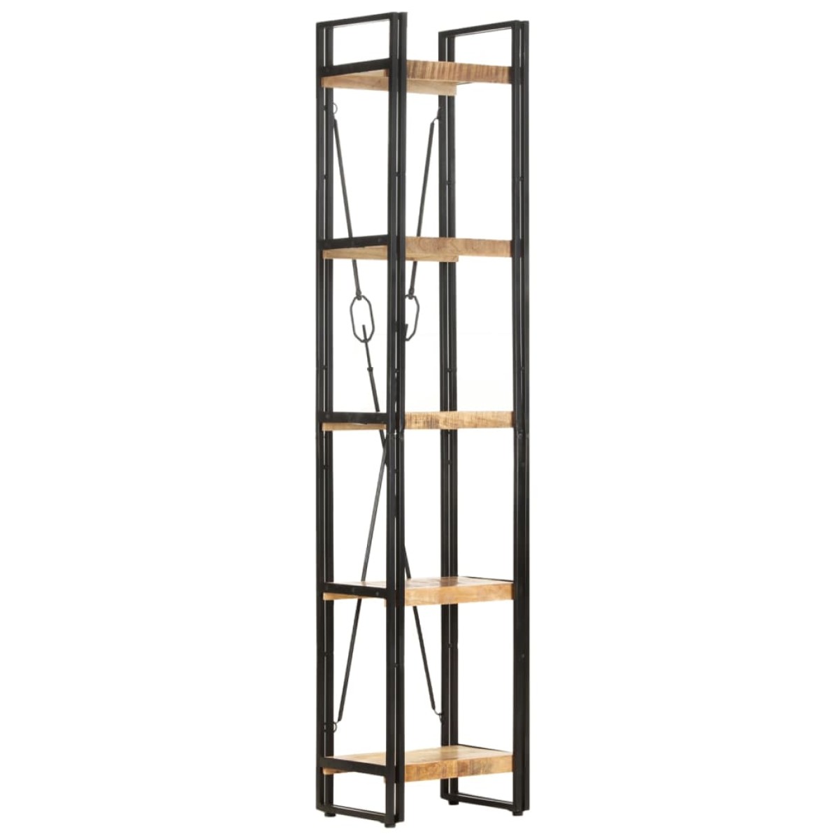 vidaXL Βιβλιοθήκη με 5 Επίπεδα 40 x 30 x 180 εκ. από Μασίφ Ξύλο Μάνγκο
