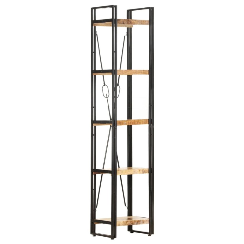 vidaXL Βιβλιοθήκη με 5 Επίπεδα 40 x 30 x 180 εκ. από Μασίφ Ξύλο Μάνγκο