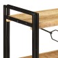 vidaXL Βιβλιοθήκη με 3 Επίπεδα 140 x 30 x 80 εκ. από Μασίφ Ξύλο Μάνγκο
