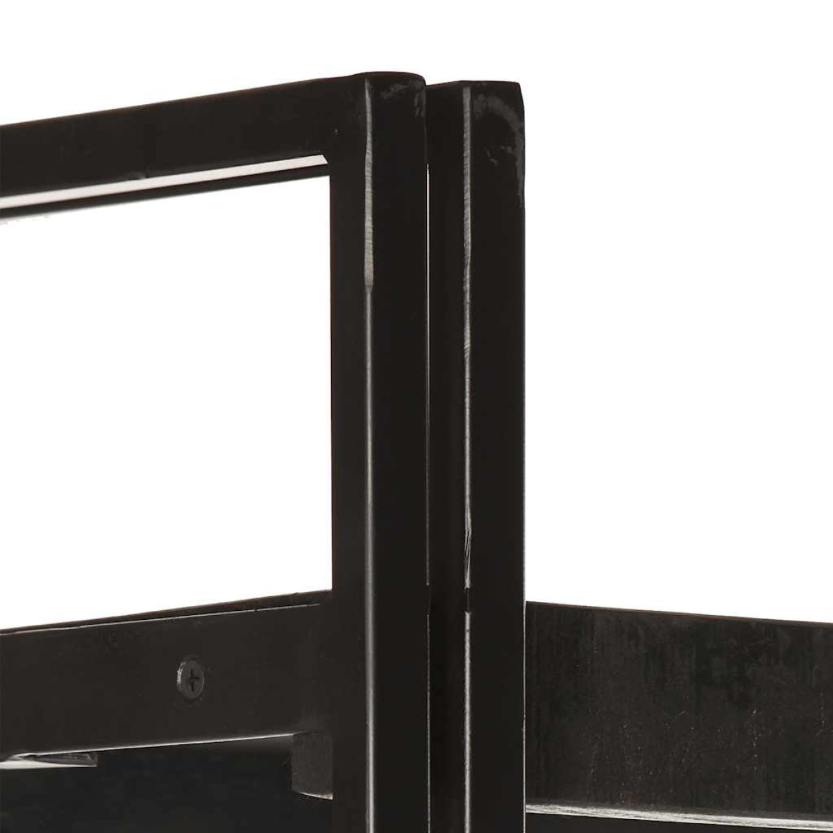 vidaXL Βιβλιοθήκη με 3 Επίπεδα Μαύρη 40x30x80 εκ. Μασίφ Ξύλο Μάνγκο