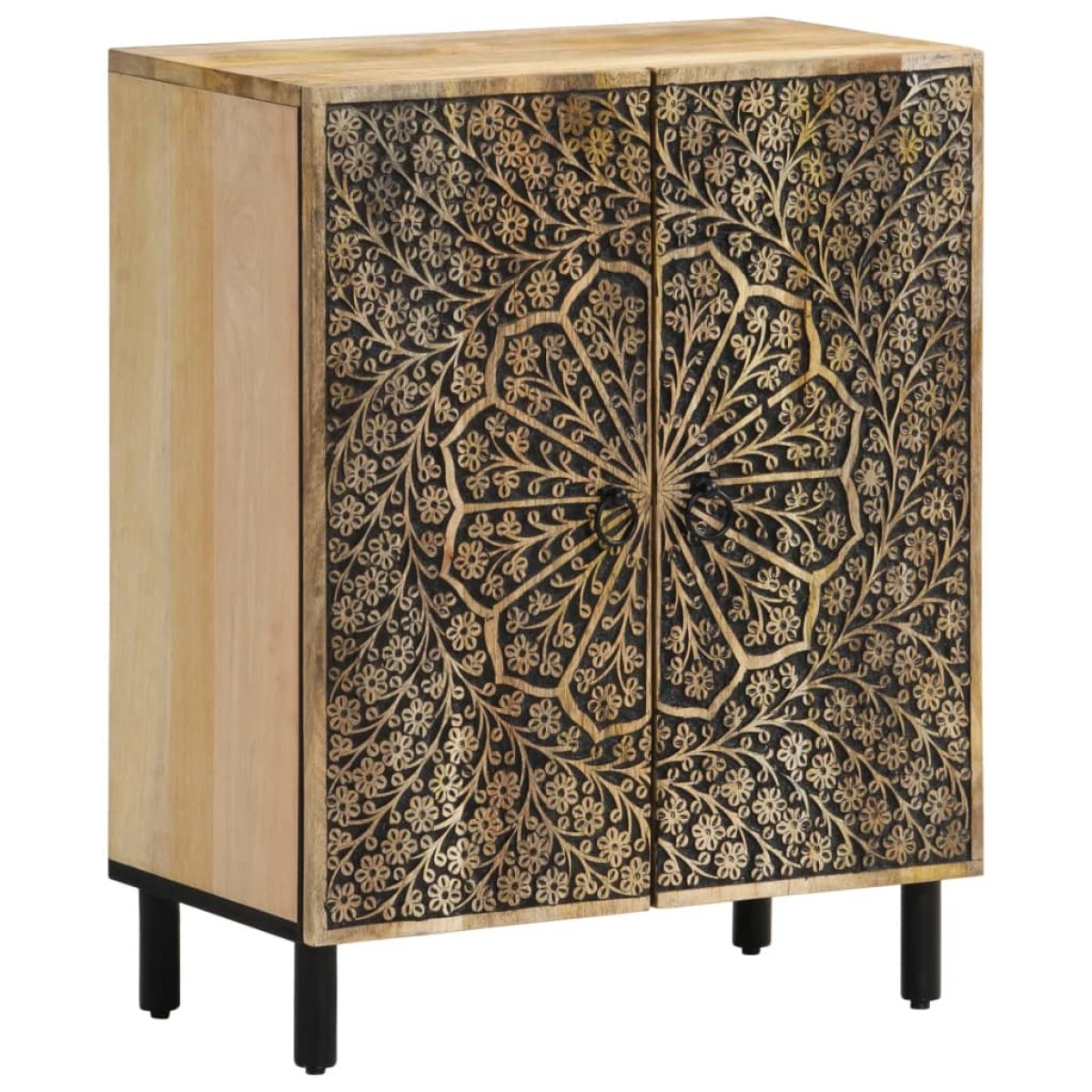vidaXL Βοηθητικά Ντουλάπια 3 Τεμ. 60x33x75 εκ. από Μασίφ Ξύλο Μάνγκο