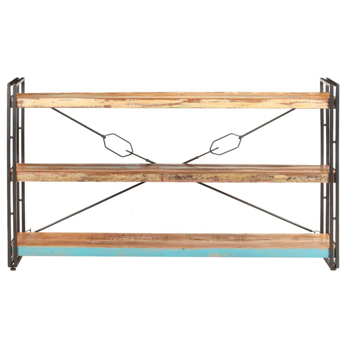 vidaXL Βιβλιοθήκη με 3 Επίπεδα 140x30x80 εκ. Μασίφ Ανακυκλωμένο Ξύλο
