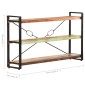 vidaXL Βιβλιοθήκη με 3 Επίπεδα 140x30x80 εκ. Μασίφ Ανακυκλωμένο Ξύλο