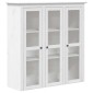 vidaXL Μπουφές BODO Λευκός 115,5x43x200,5 εκ. από Μασίφ Ξύλο Πεύκου