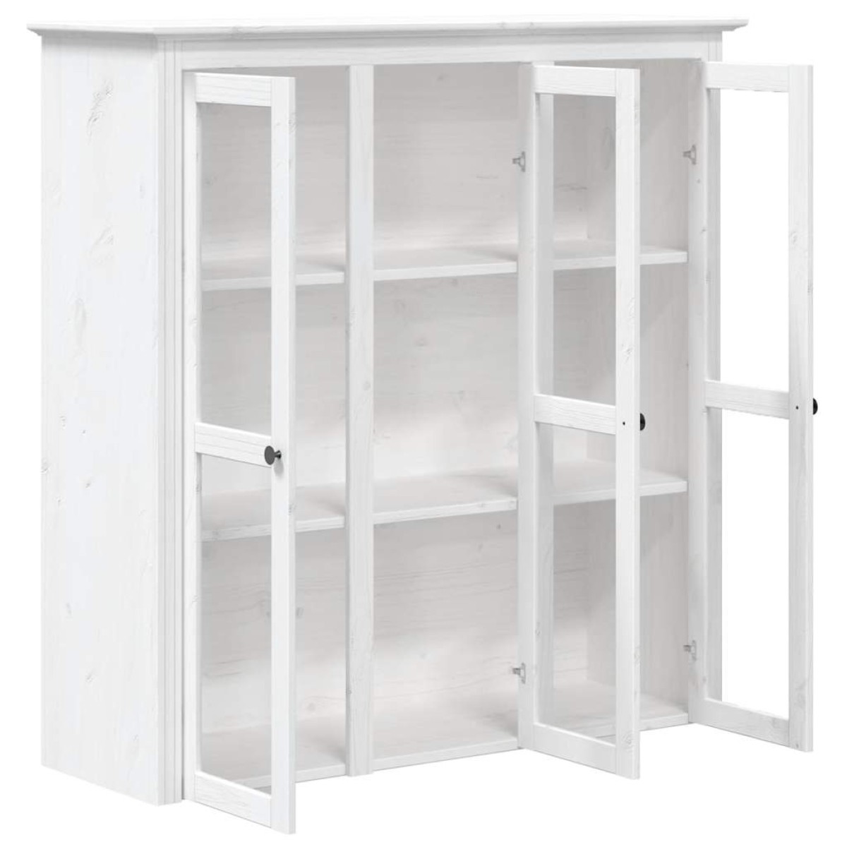 vidaXL Μπουφές BODO Λευκός 115,5x43x200,5 εκ. από Μασίφ Ξύλο Πεύκου