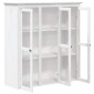 vidaXL Μπουφές BODO Λευκός 115,5x43x200,5 εκ. από Μασίφ Ξύλο Πεύκου