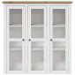 vidaXL Ντουλάπι BODO Λευκό/Καφέ 115,5x43x200,5 εκ. Μασίφ Ξύλο Πεύκου