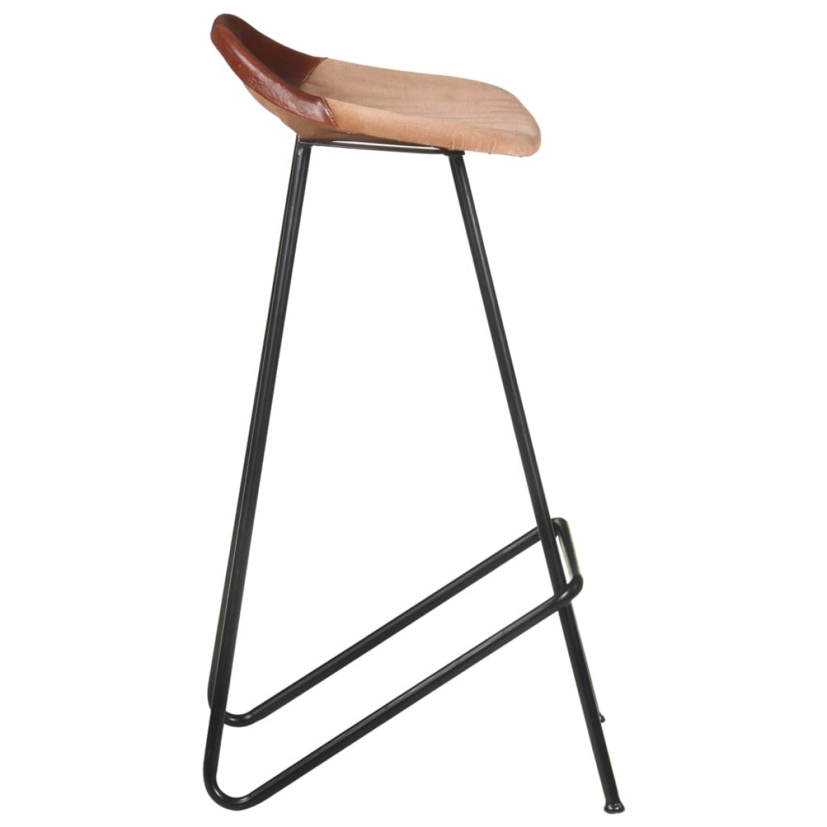 vidaXL Σκαμπό Μπαρ 4 τεμ. Καφέ από Γνήσιο Δέρμα