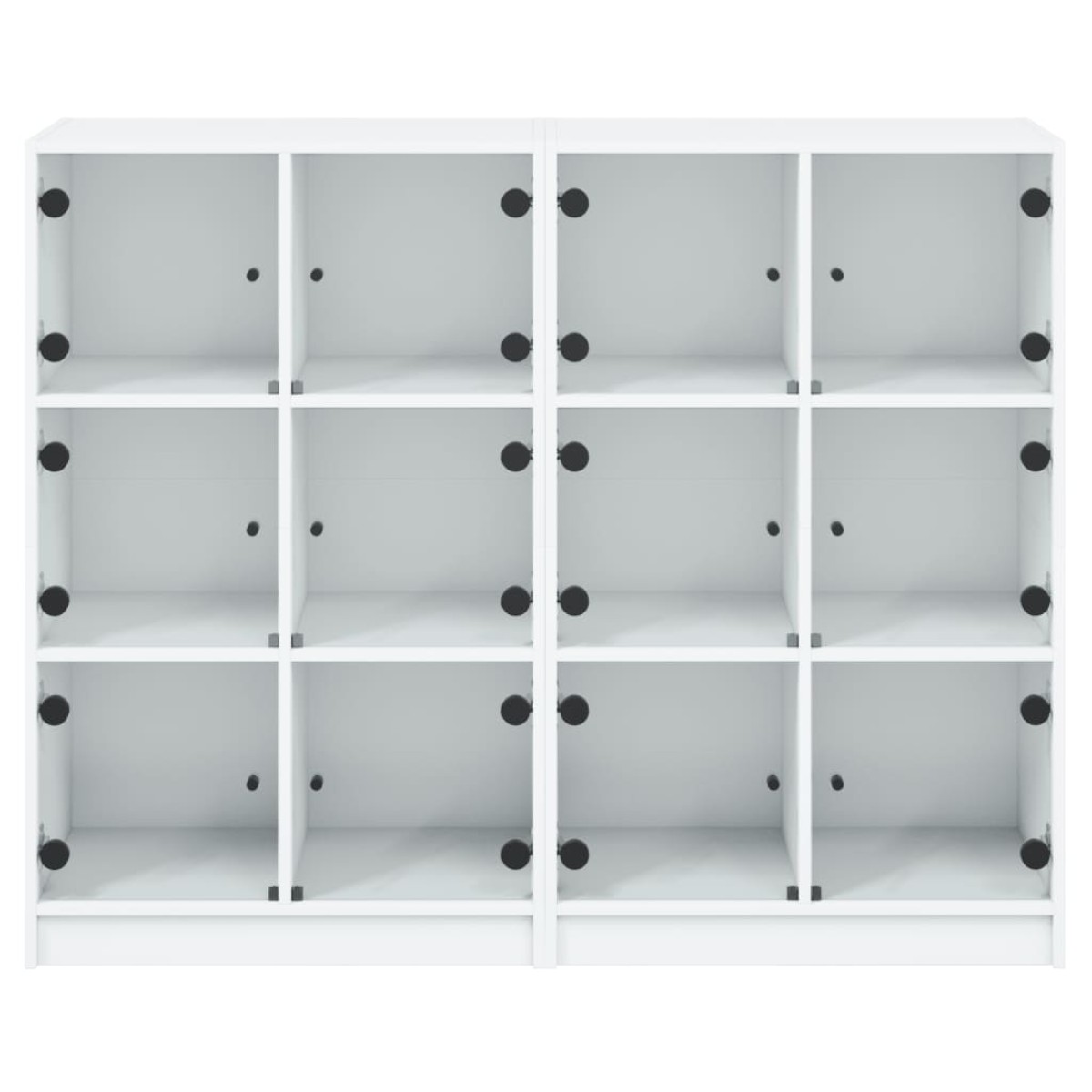 vidaXL Βιβλιοθήκη με Πόρτες Λευκή 136x37x109 εκ. από Επεξεργ. Ξύλο