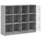 vidaXL Βιβλιοθήκη με Πόρτες Γκρι Sonoma 136x37x109 εκ. Επεξ. Ξύλο