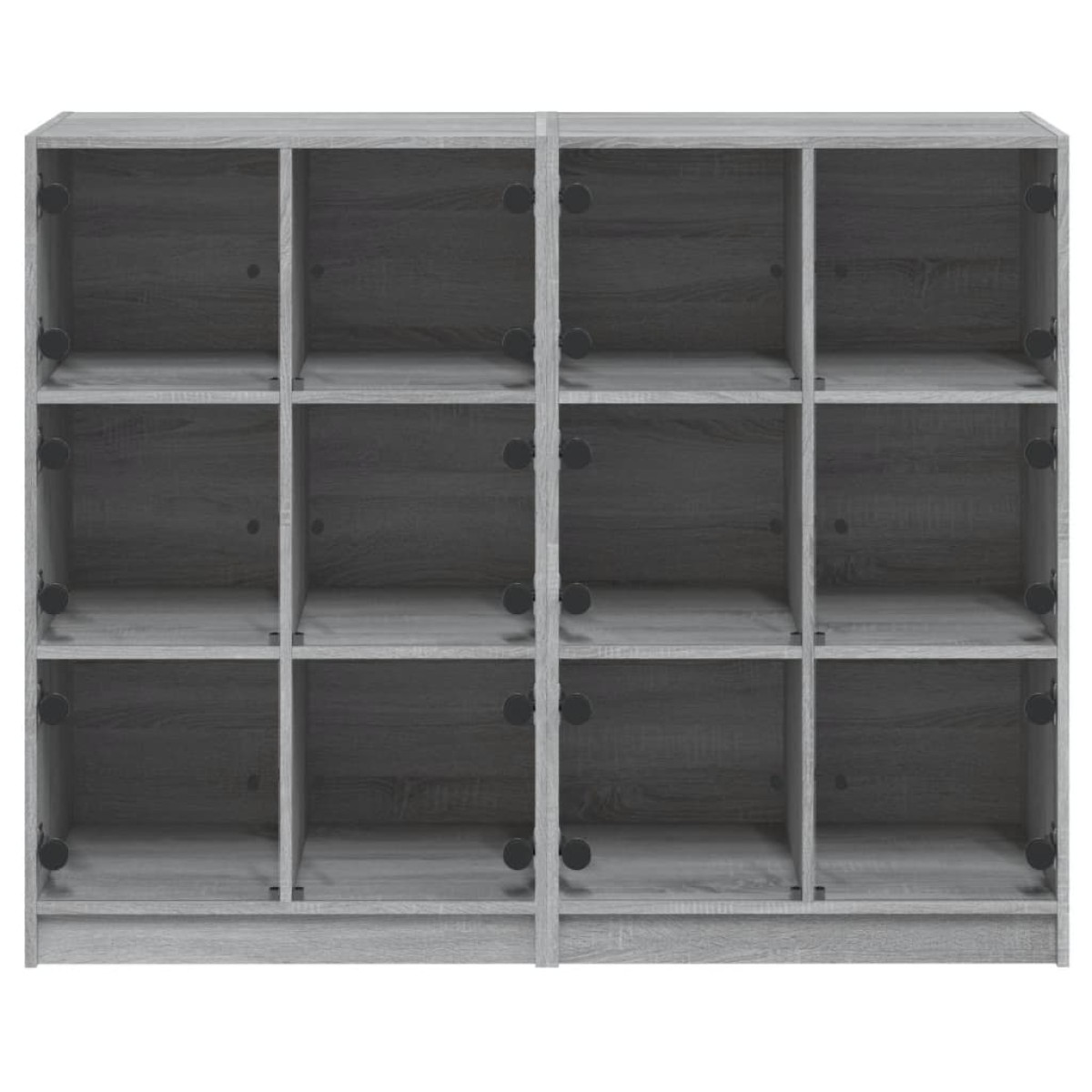 vidaXL Βιβλιοθήκη με Πόρτες Γκρι Sonoma 136x37x109 εκ. Επεξ. Ξύλο