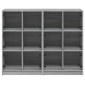 vidaXL Βιβλιοθήκη με Πόρτες Γκρι Sonoma 136x37x109 εκ. Επεξ. Ξύλο