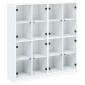 vidaXL Βιβλιοθήκη με Πόρτες Λευκή 136x37x142 εκ. από Επεξεργ. Ξύλο