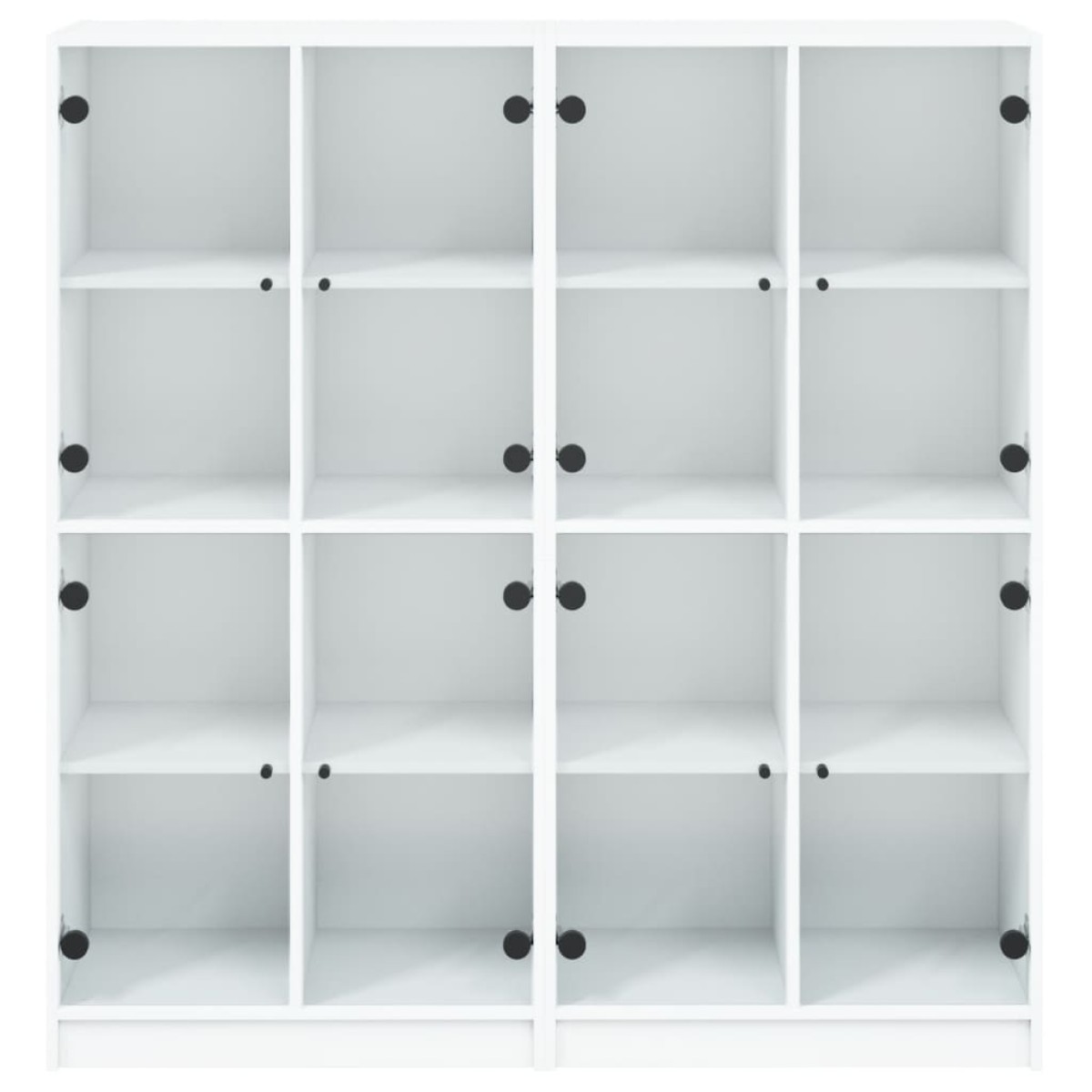 vidaXL Βιβλιοθήκη με Πόρτες Λευκή 136x37x142 εκ. από Επεξεργ. Ξύλο