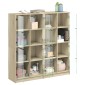 vidaXL Βιβλιοθήκη με Πόρτες Sonoma Δρυς 136x37x142 εκ. Επεξ. Ξύλο