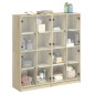 vidaXL Βιβλιοθήκη με Πόρτες Sonoma Δρυς 136x37x142 εκ. Επεξ. Ξύλο