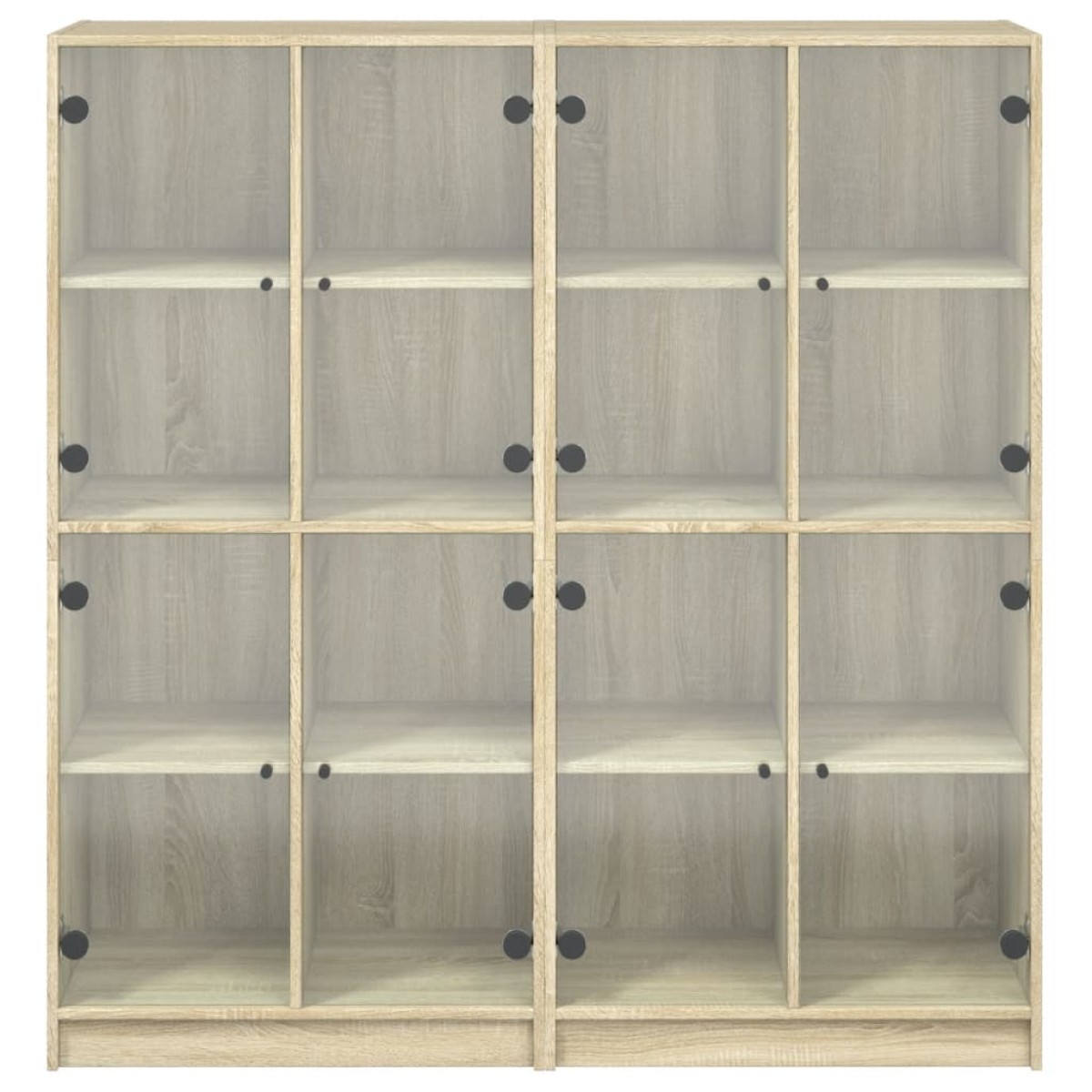 vidaXL Βιβλιοθήκη με Πόρτες Sonoma Δρυς 136x37x142 εκ. Επεξ. Ξύλο