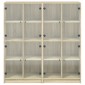 vidaXL Βιβλιοθήκη με Πόρτες Sonoma Δρυς 136x37x142 εκ. Επεξ. Ξύλο