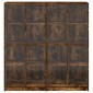 vidaXL Βιβλιοθήκη με Πόρτες Καπνιστή Δρυς 136x37x142 εκ. Επεξ. Ξύλο