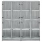 vidaXL Βιβλιοθήκη με Πόρτες Γκρι Sonoma 136x37x142 εκ. Επεξ. Ξύλο