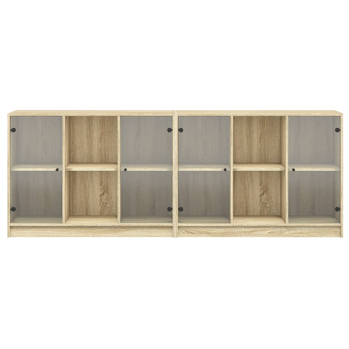 vidaXL Βιβλιοθήκη με Πόρτες Sonoma Δρυς 204x37x75 εκ. Επεξ. Ξύλο